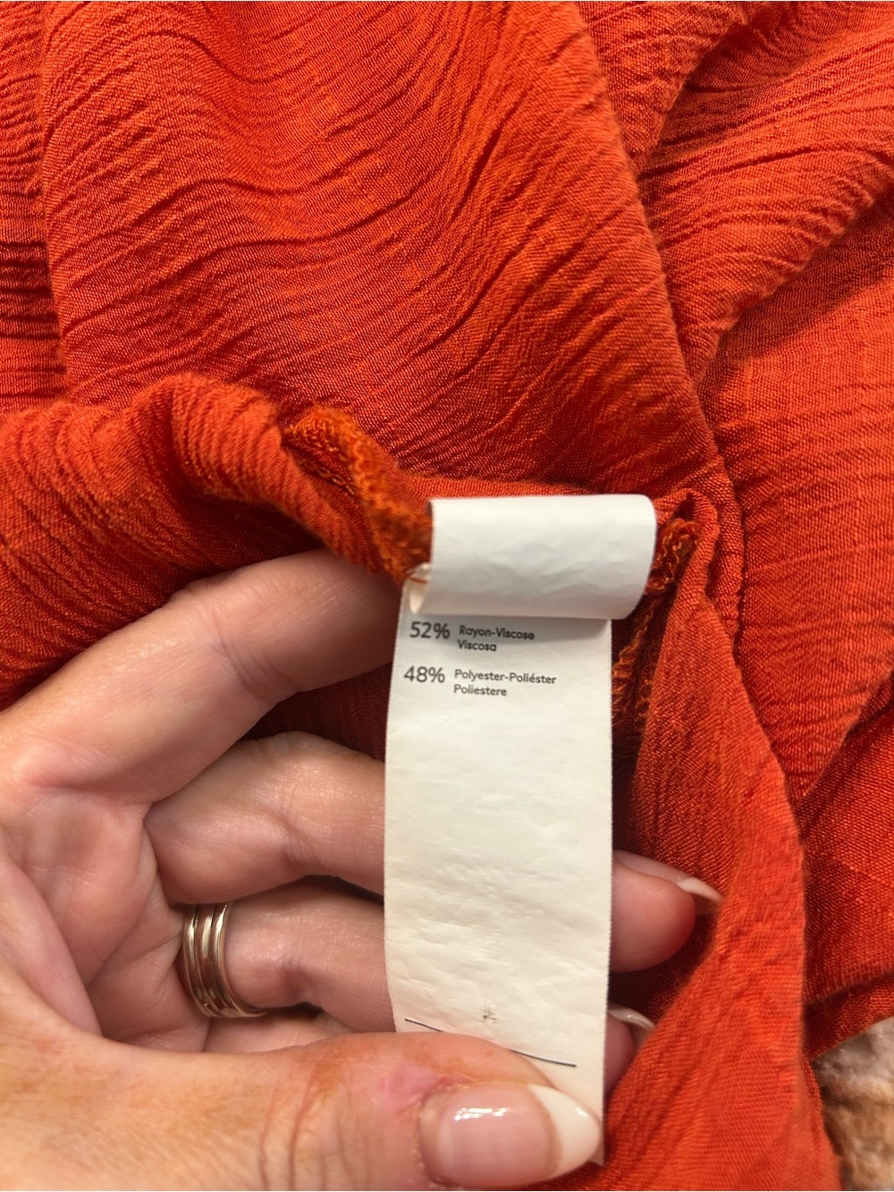 Burnt Orange Sheer Maxi Dress XL Textured Deep V Cover Up Boho Flowy - Picture 8 of 9